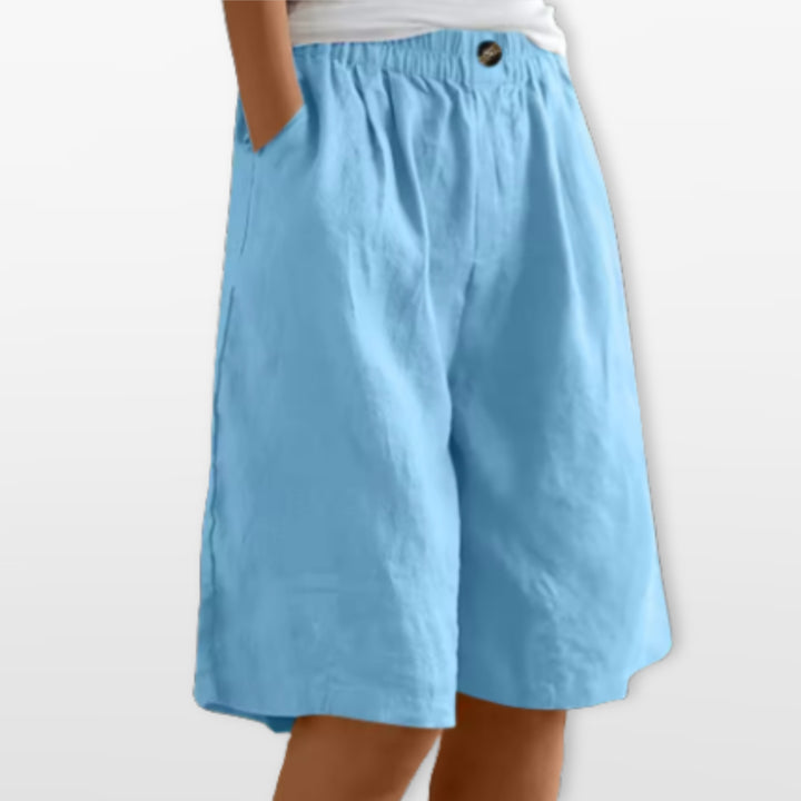 Short Ample Taille Élastique Femme