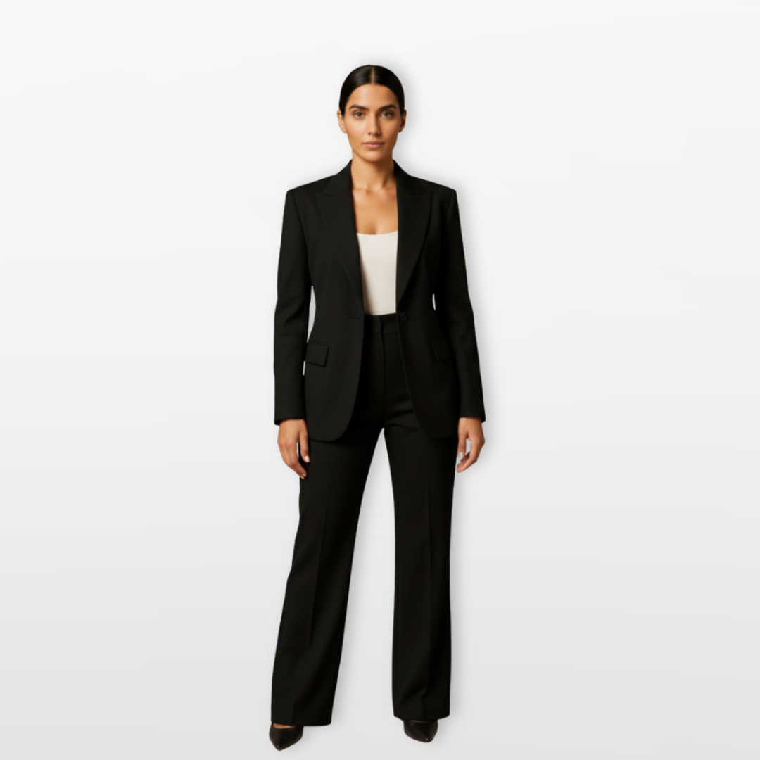 Tailleur Femme Élégant Blazer Pantalon