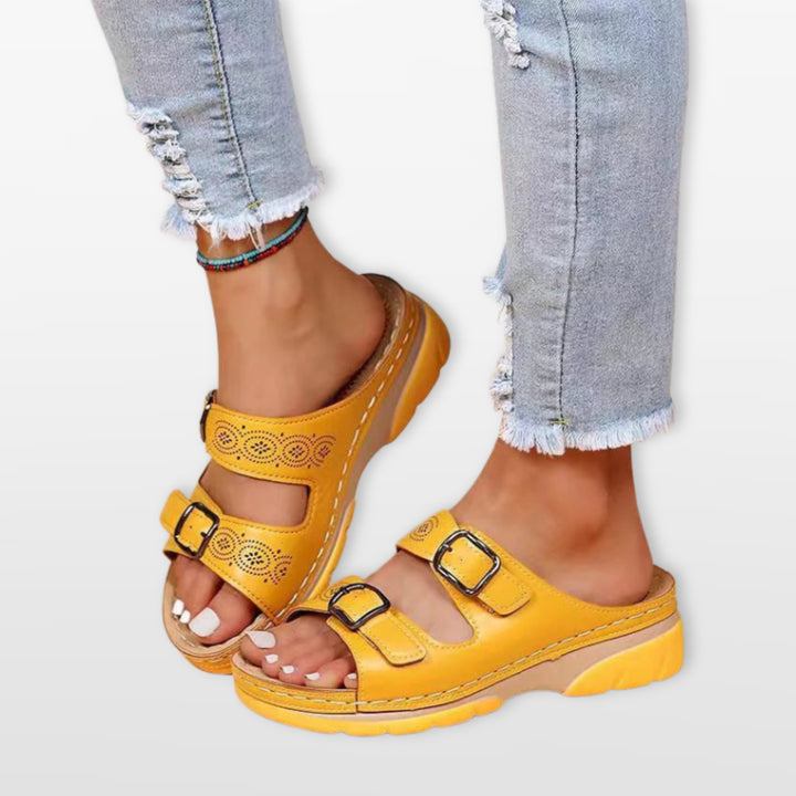 Sandales Plateforme À Boucles Confort Femme