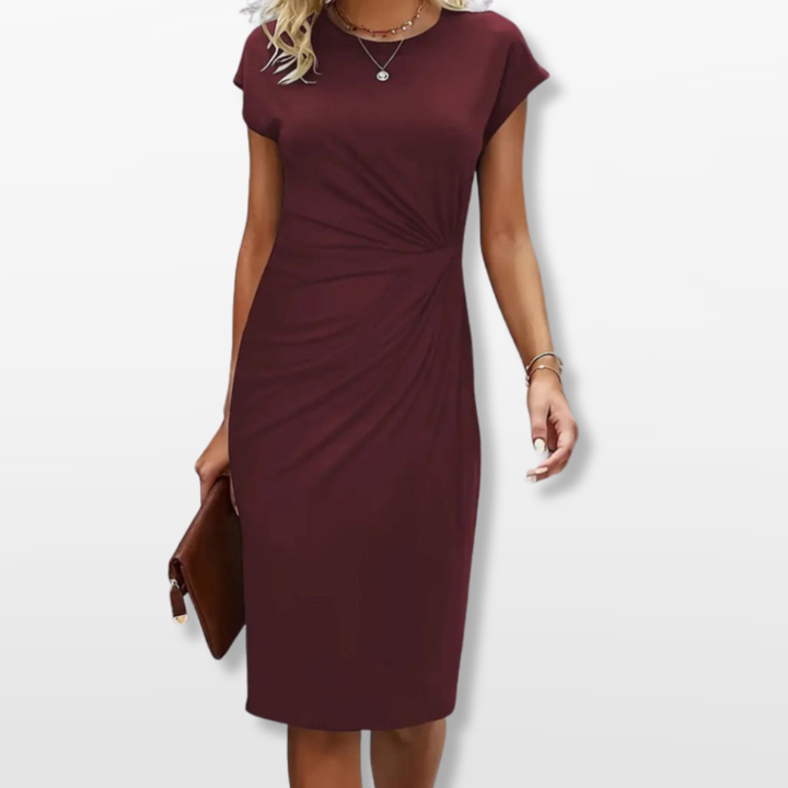 Robe Midi Moulante Froncée Femme