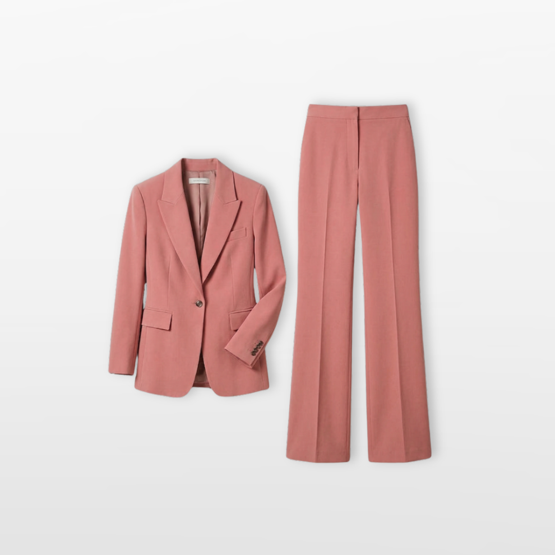 Tailleur Femme Élégant Blazer Pantalon