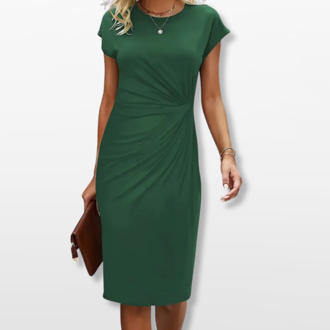 Robe Midi Moulante Froncée Femme