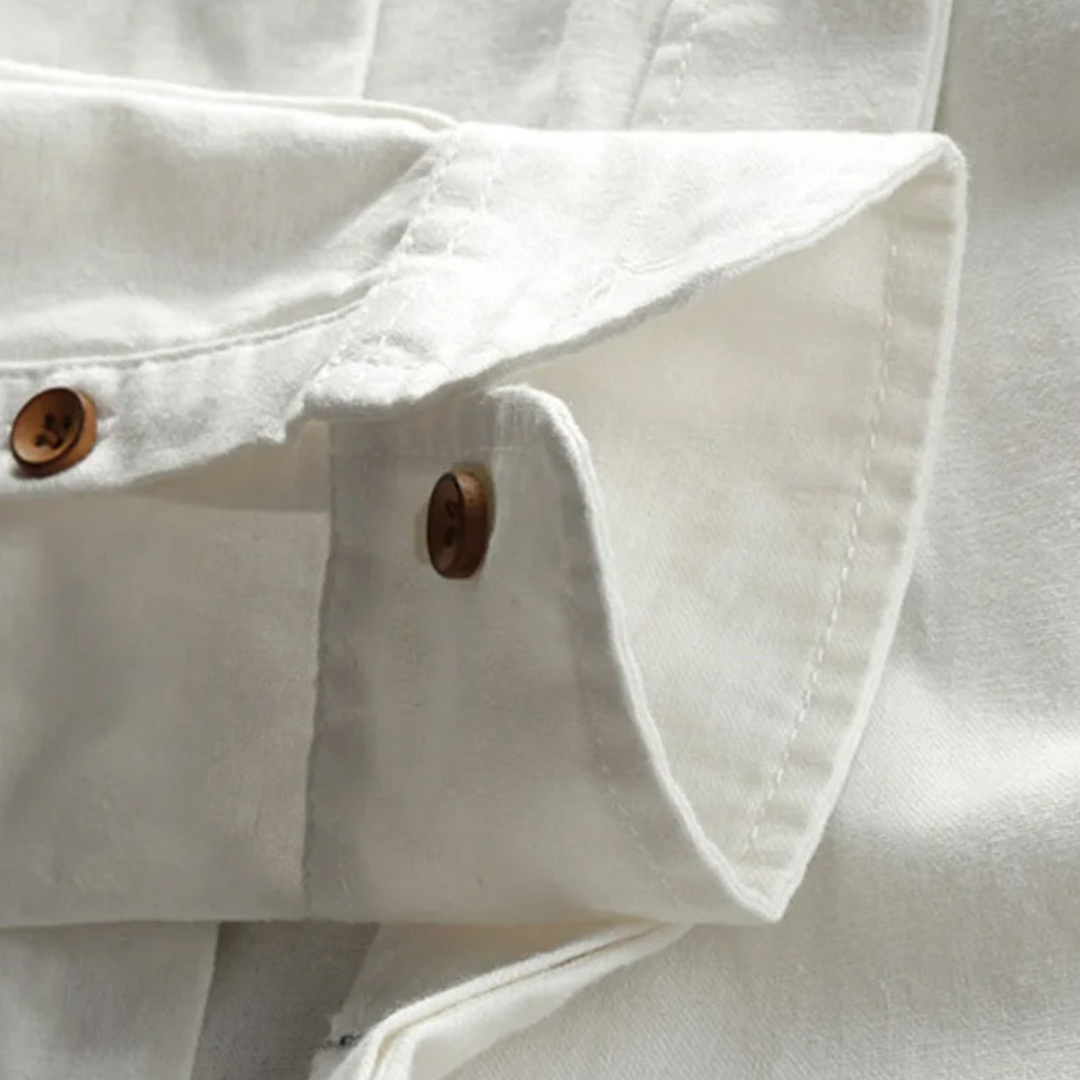 Chemise Homme Col Mao Boutonnée Moderne
