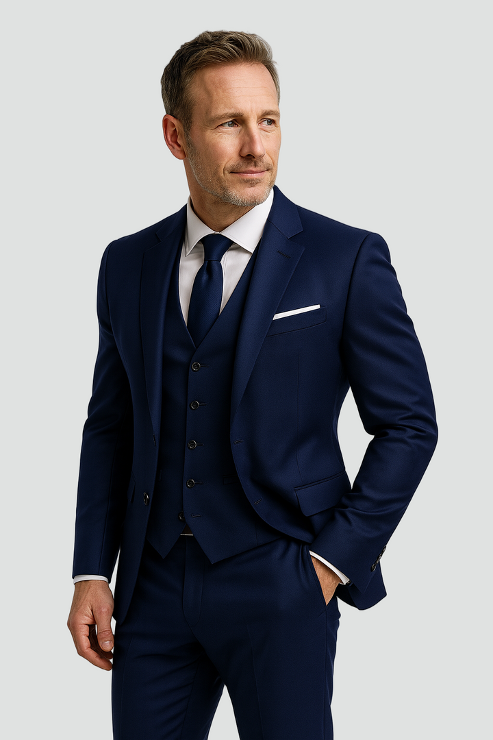 Costume Trois Pièces Ajusté Homme
