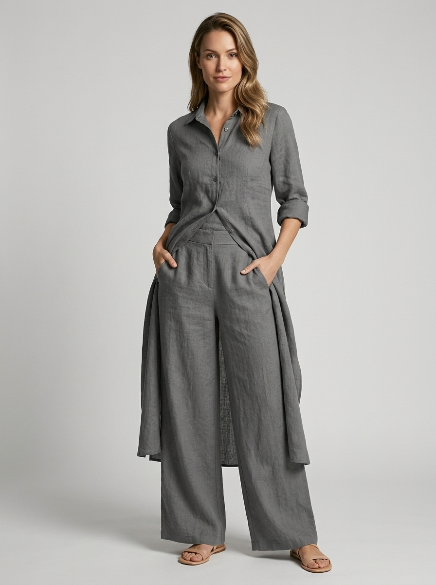 Ensemble Casual Fluide Femme