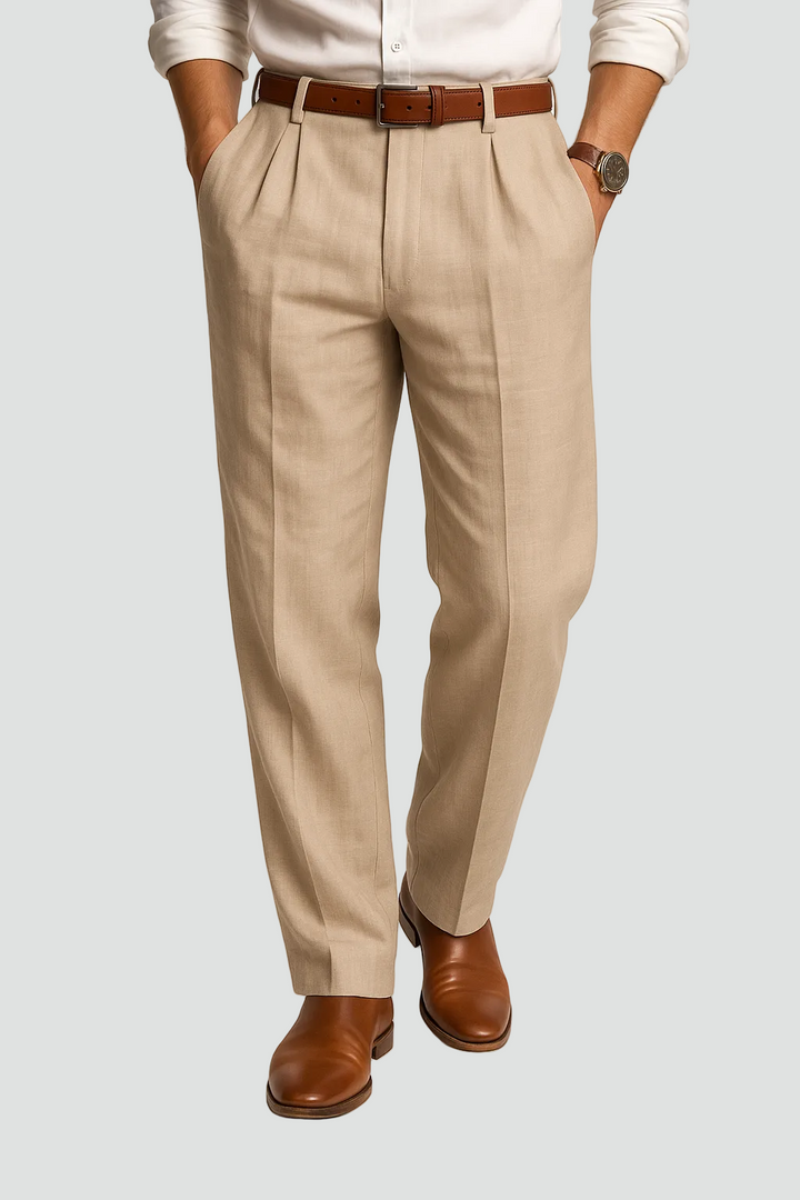 Pantalon Habillé Plissé Homme