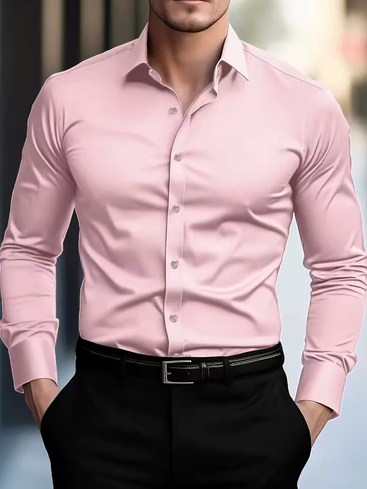 Chemise Coupe Ajustée Style Élégant Homme