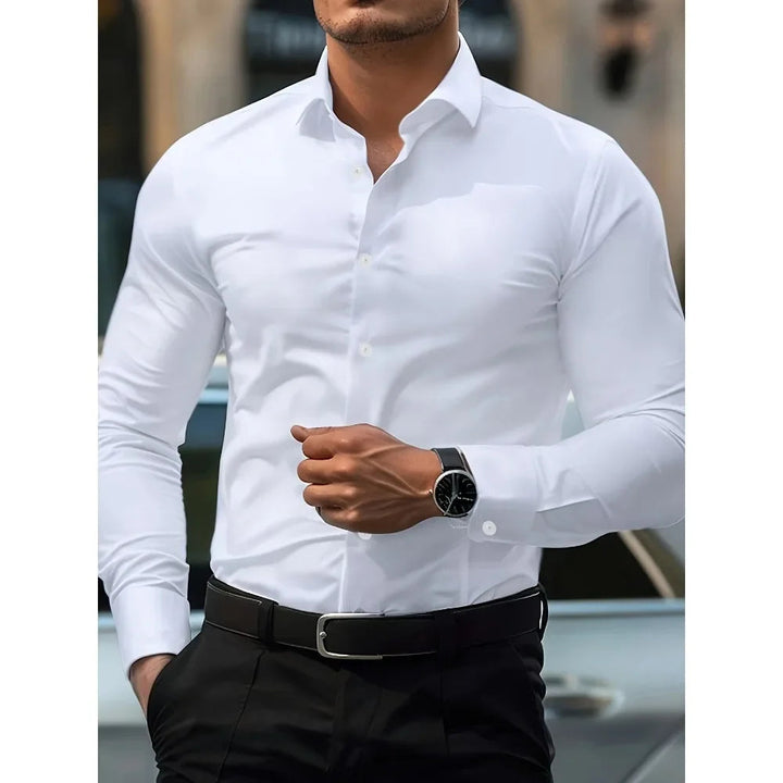 Chemise Coupe Ajustée Style Élégant Homme