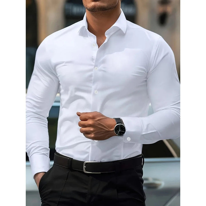 Chemise Coupe Ajustée Style Élégant Homme