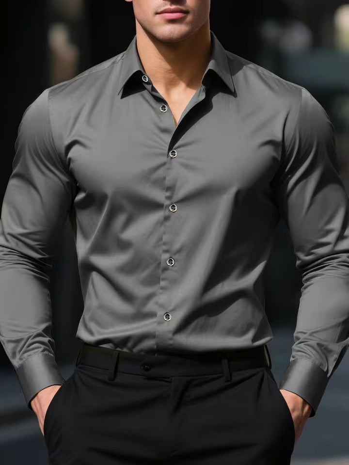 Chemise Coupe Ajustée Style Élégant Homme