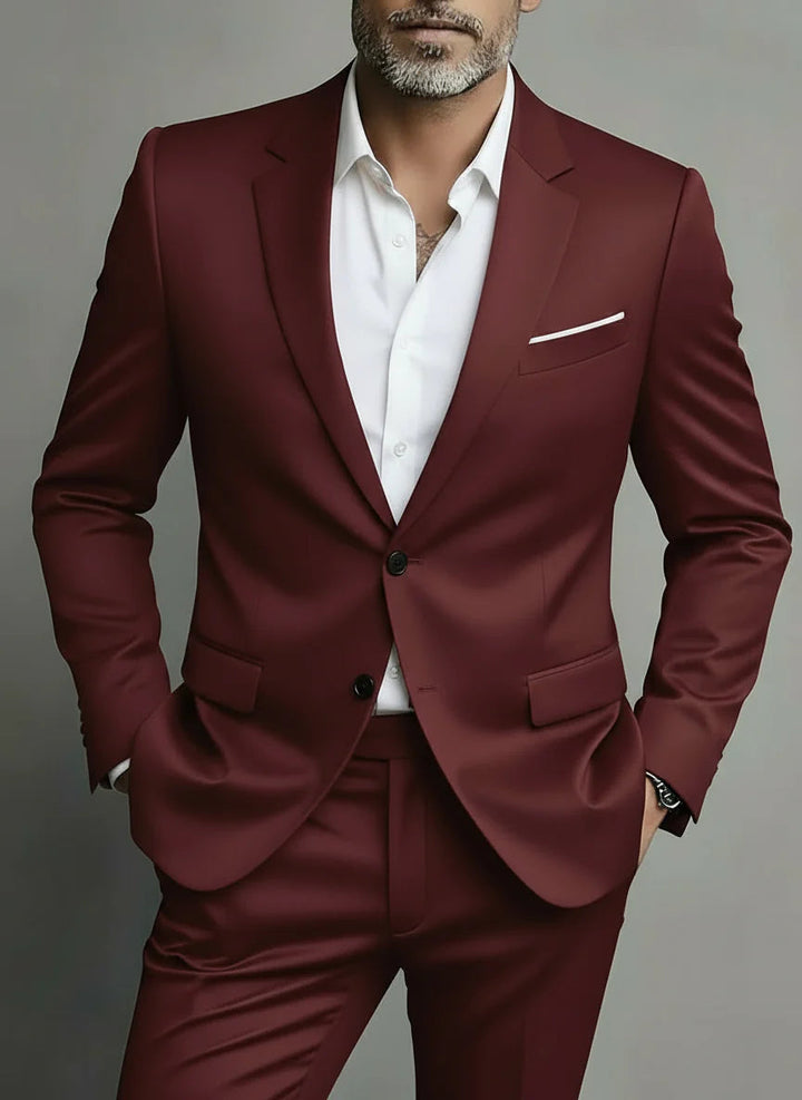 Costume Ajusté Deux Pièces Homme