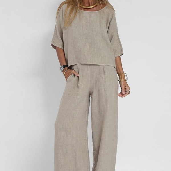 Ensemble Pantalon Large Femme