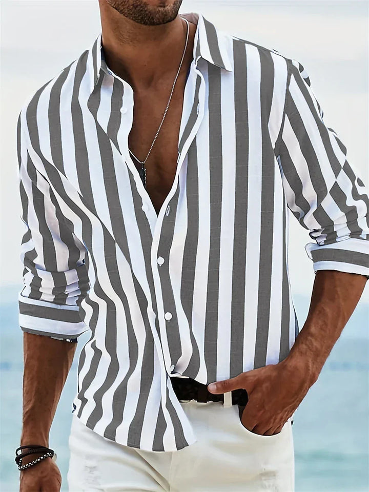 Chemise Rayée Casual Homme