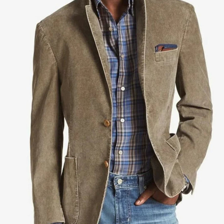 Blazer Ajusté Bouton Simple Casual Homme