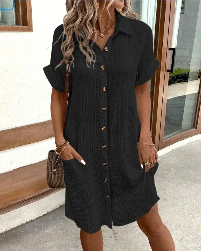 Robe Casual À Poches Femme
