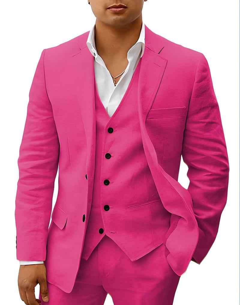 Costume Trois Pièces Coupe Ajustée Homme