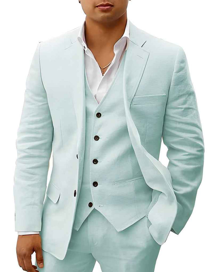 Costume Trois Pièces Coupe Ajustée Homme