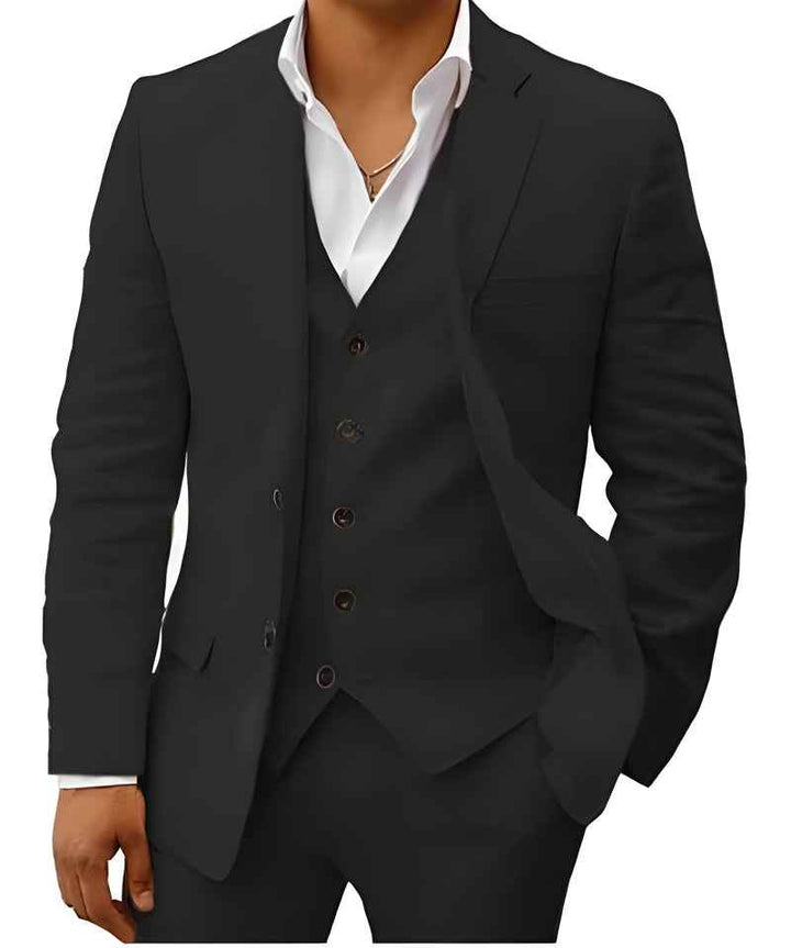 Costume Trois Pièces Coupe Ajustée Homme