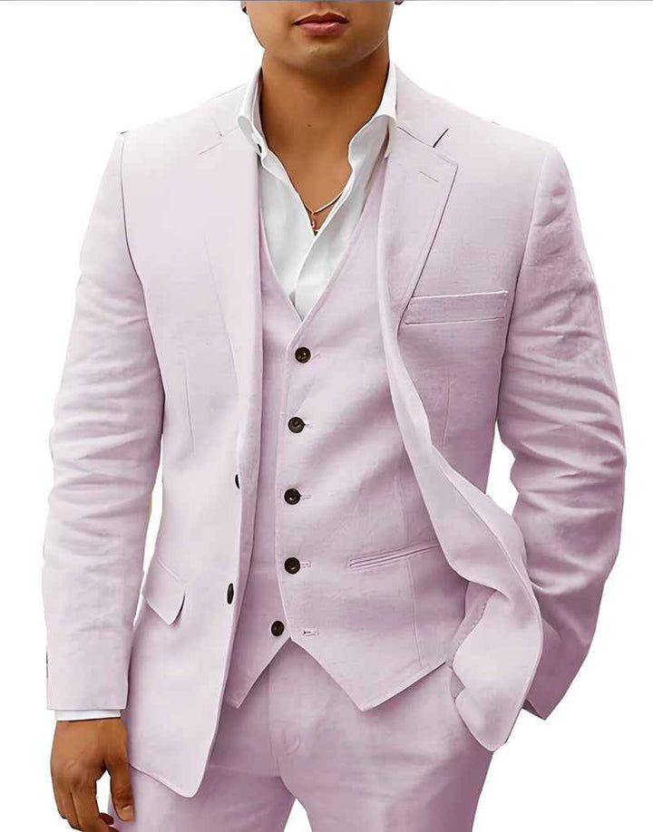 Costume Trois Pièces Coupe Ajustée Homme