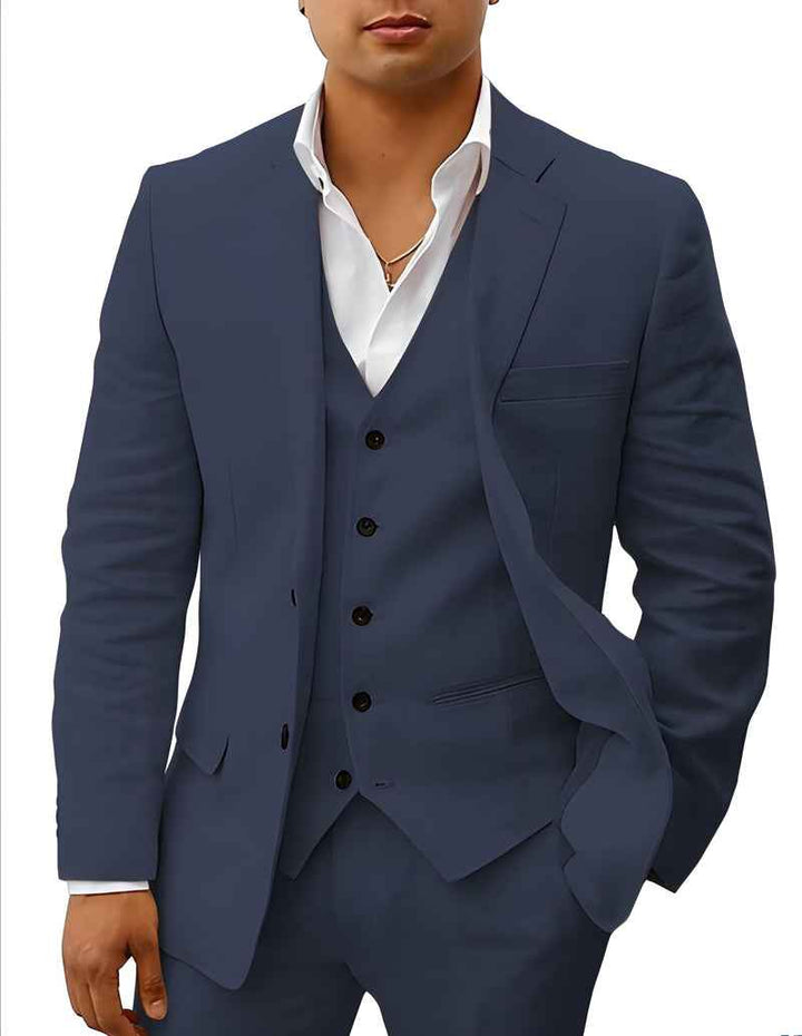 Costume Trois Pièces Coupe Ajustée Homme