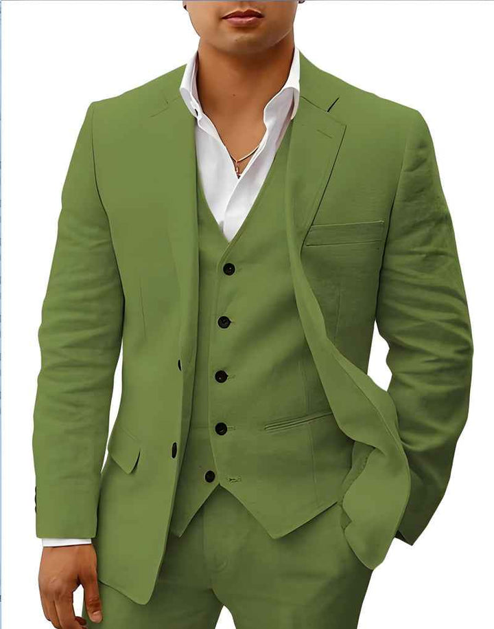 Costume Trois Pièces Coupe Ajustée Homme