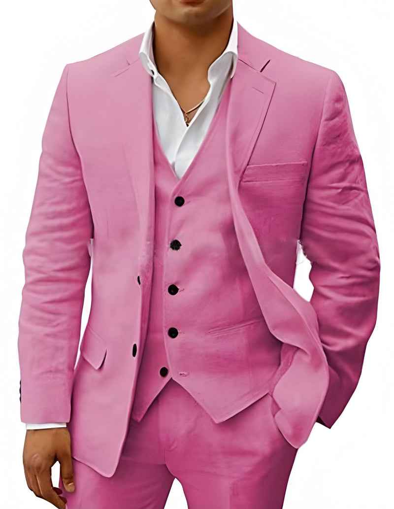 Costume Trois Pièces Coupe Ajustée Homme