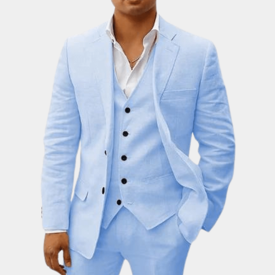 Costume Trois Pièces Coupe Ajustée Homme