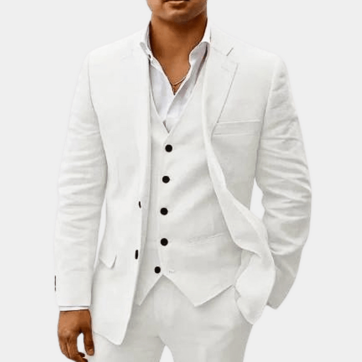 Costume Trois Pièces Coupe Ajustée Homme