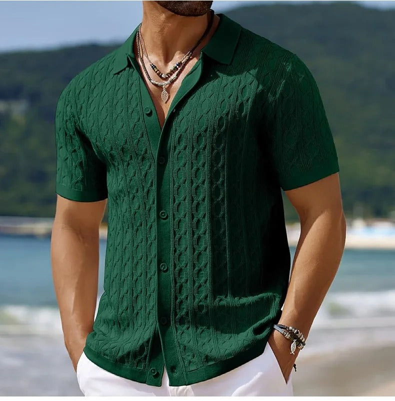 Chemise Maille Texturée Homme