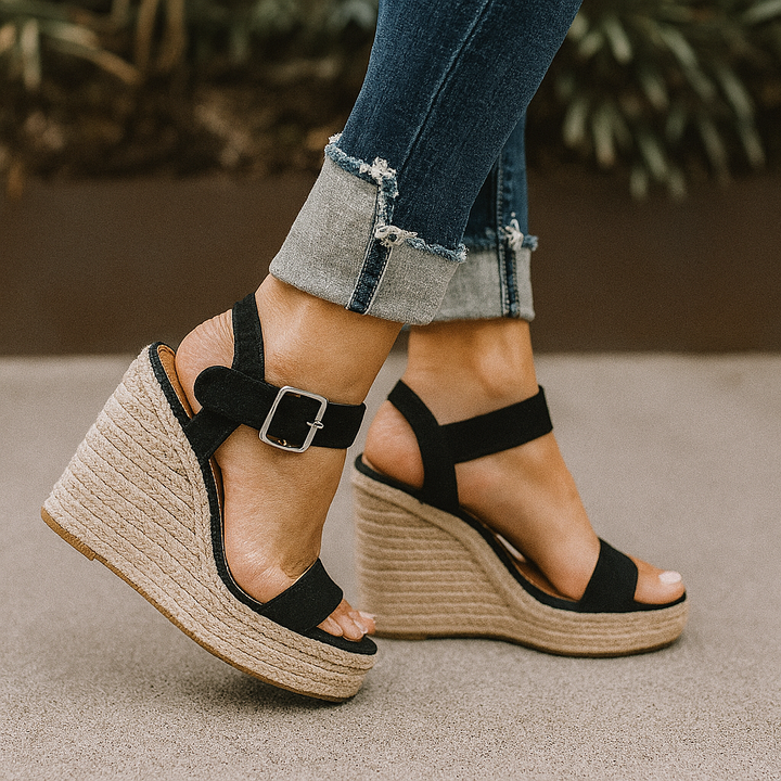 Sandales Espadrilles Compensées Femme