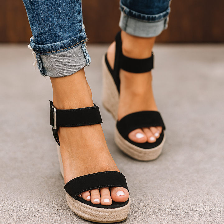 Sandales Espadrilles Compensées Femme