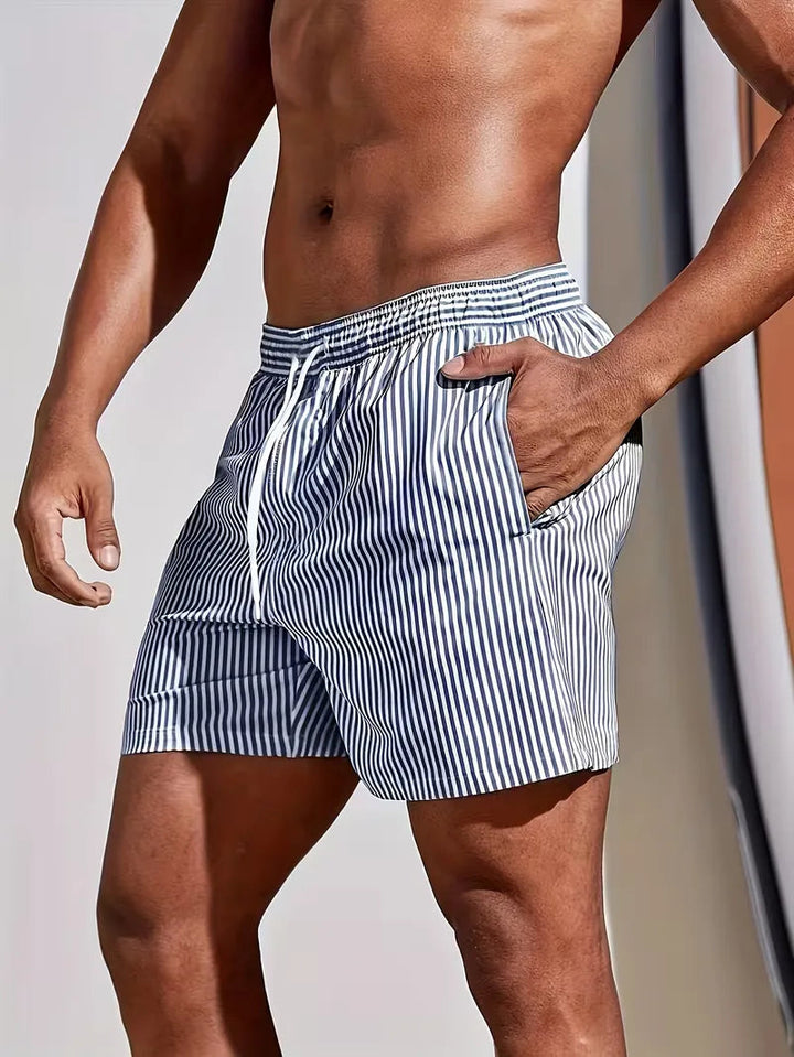 Short De Bain Rayé Homme