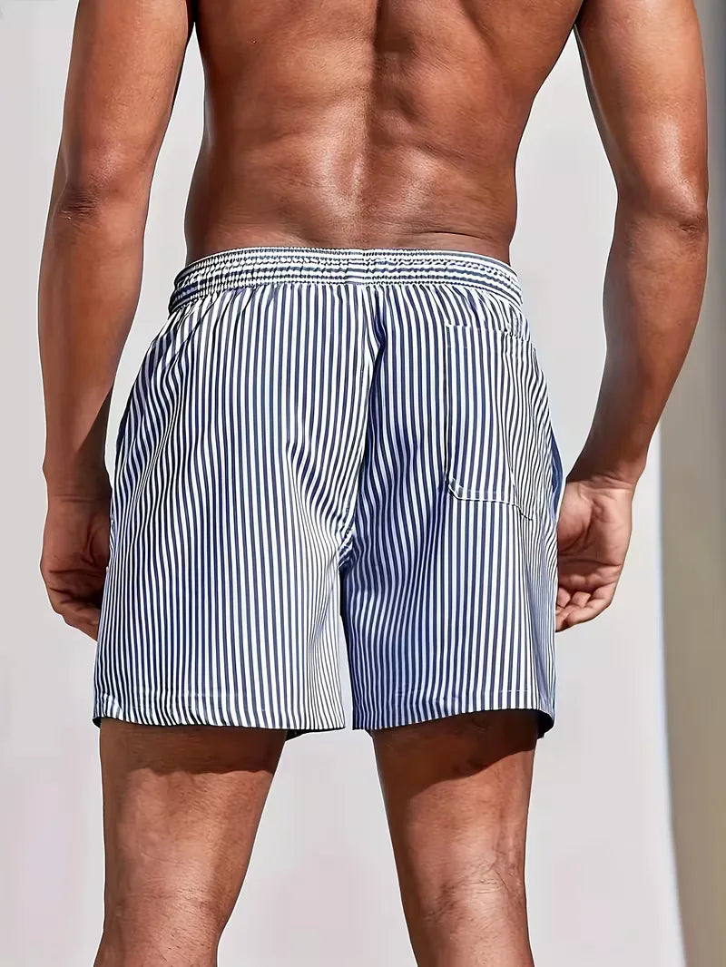 Short De Bain Rayé Homme