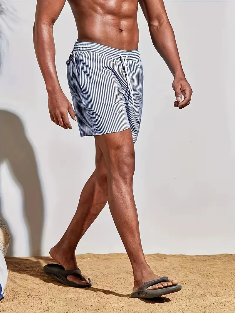Short De Bain Rayé Homme