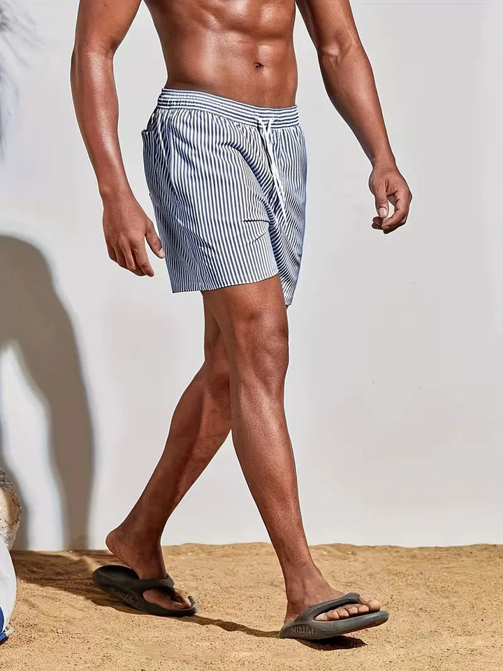 Short De Bain Rayé Homme