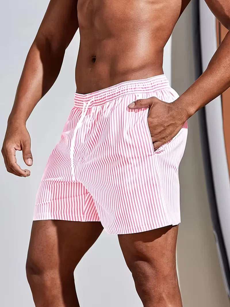 Short De Bain Rayé Homme